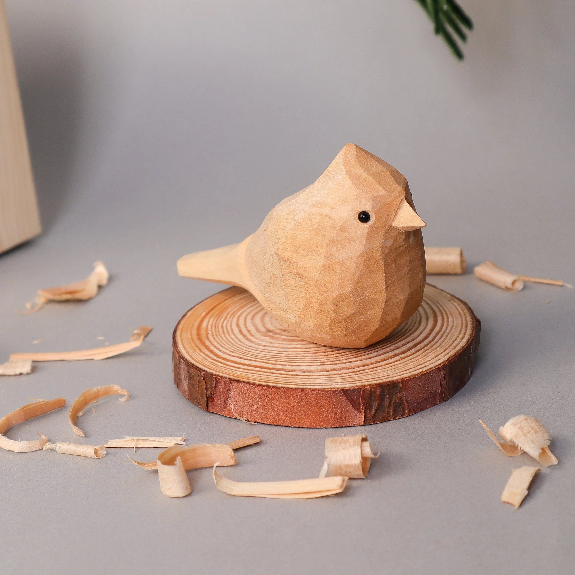 Hand Carved Cardinal Bird, Unique Gift for Loved Ones by Kitsville