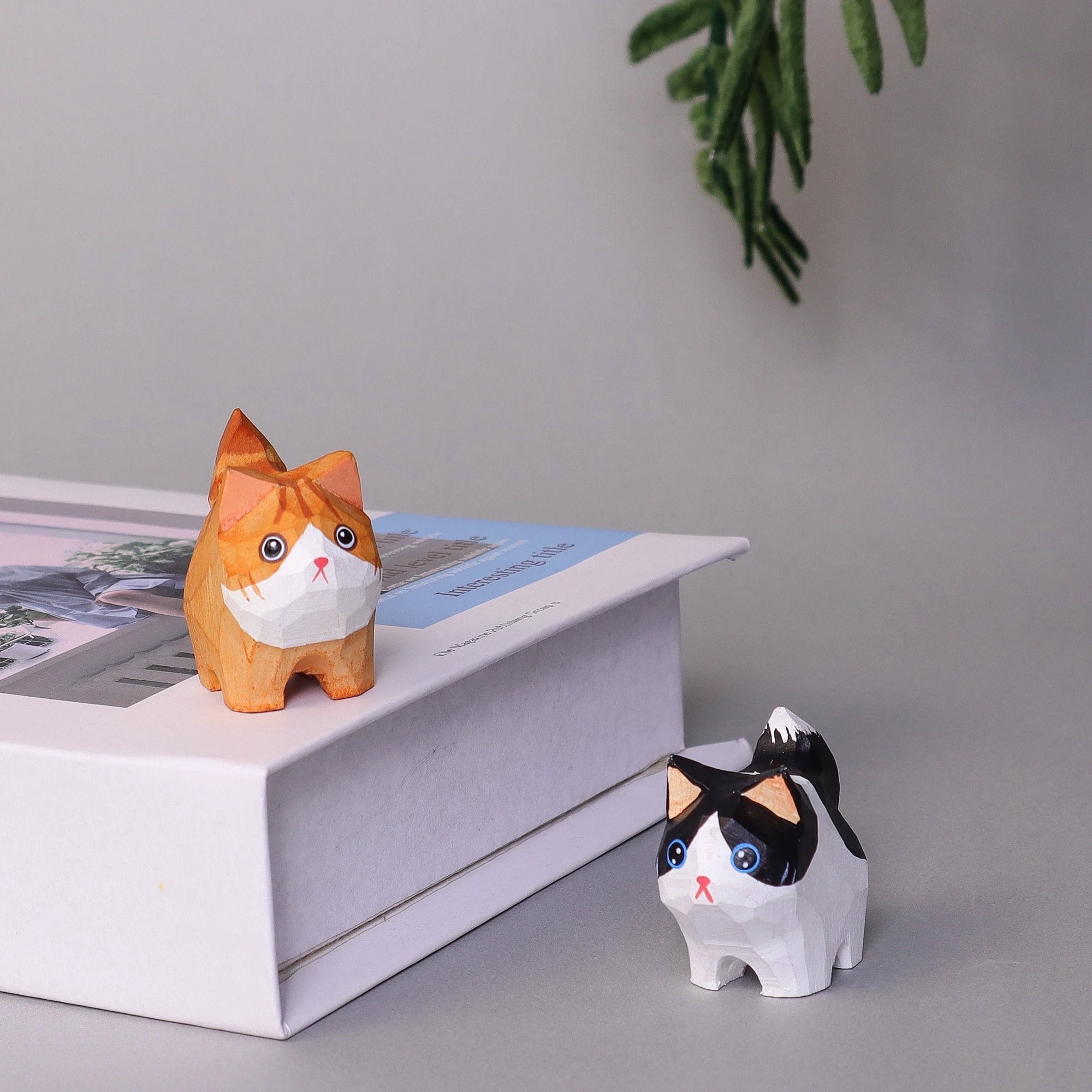 Hand-Carved Cat Painting Kit – Paint Two Cats, Create a Keychain by Kitsville