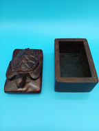 Hand Carved Ironwood Turtle Box – Coastal Decor Storage 5.25" decorative box La Vie Bien Hand Carved Ironwood Turtle Box – Coastal Decor Storage 5.25"