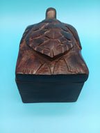 Hand Carved Ironwood Turtle Box – Coastal Decor Storage 5.25" decorative box La Vie Bien Hand Carved Ironwood Turtle Box – Coastal Decor Storage 5.25"
