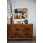 Hand-Carved Mango Wood Storage Boxes, Set of 2 by White Cliff Studio