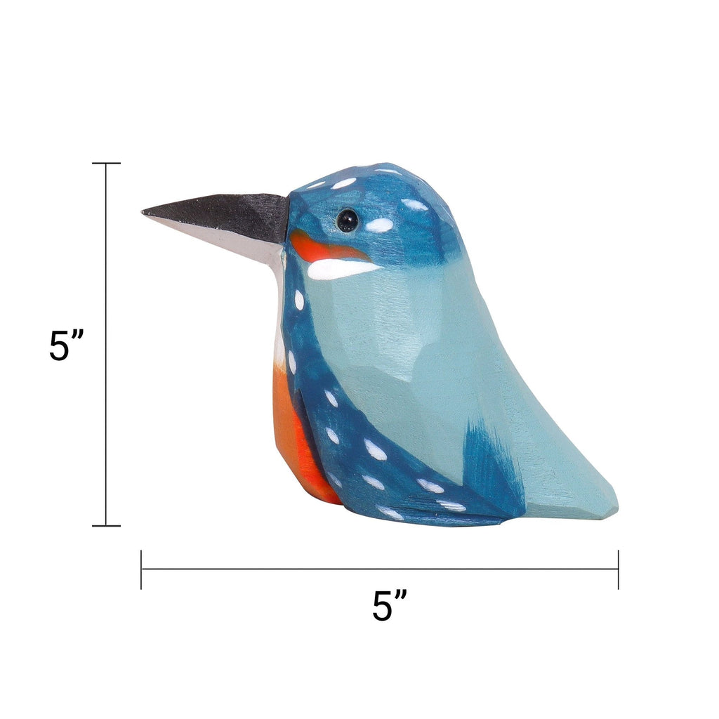 Hand-Carved Wooden Bird Figurine – Hummingbird by Kitsville
