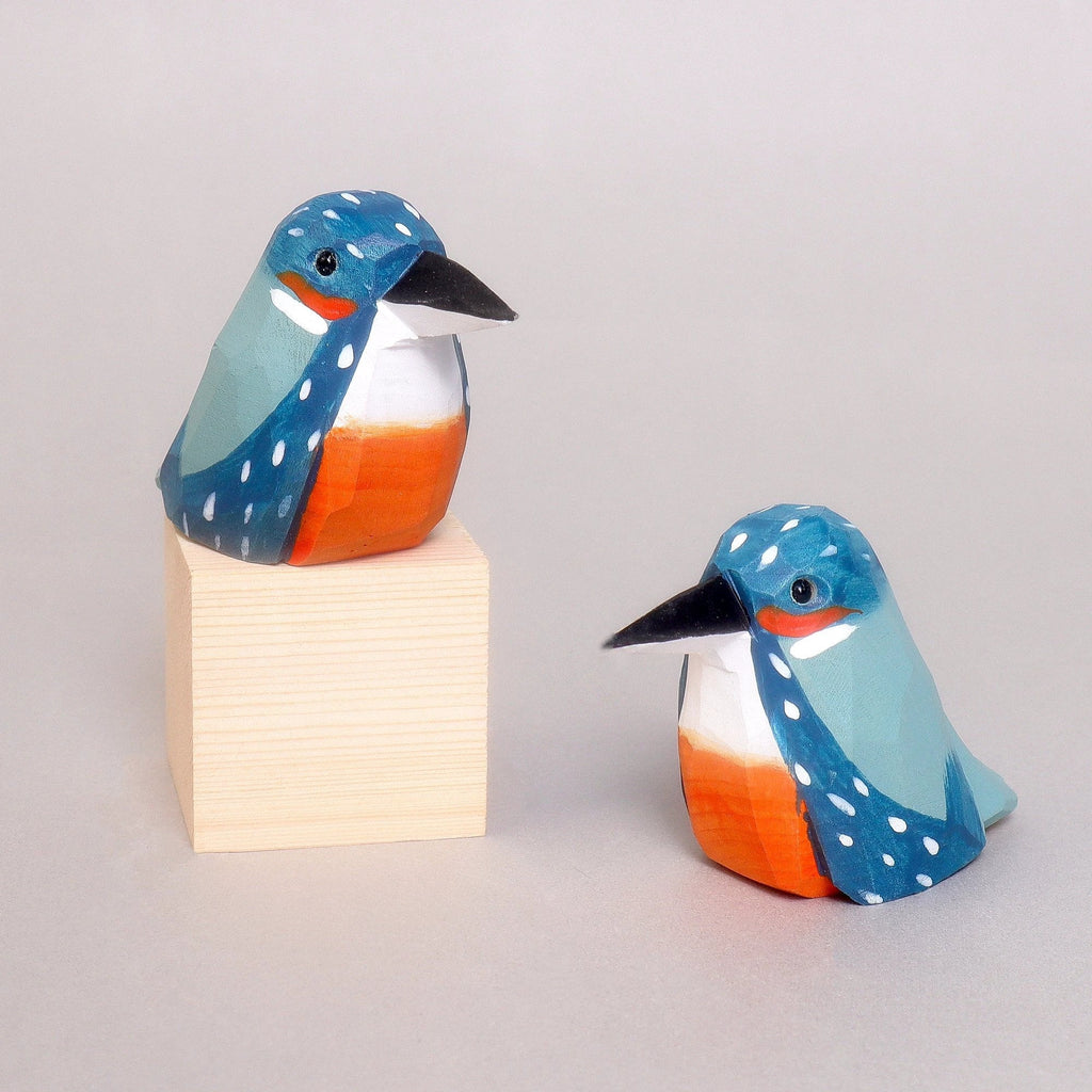Hand-Carved Wooden Bird Figurine – Hummingbird by Kitsville