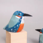 Hand-Carved Wooden Bird Figurine – Hummingbird by Kitsville