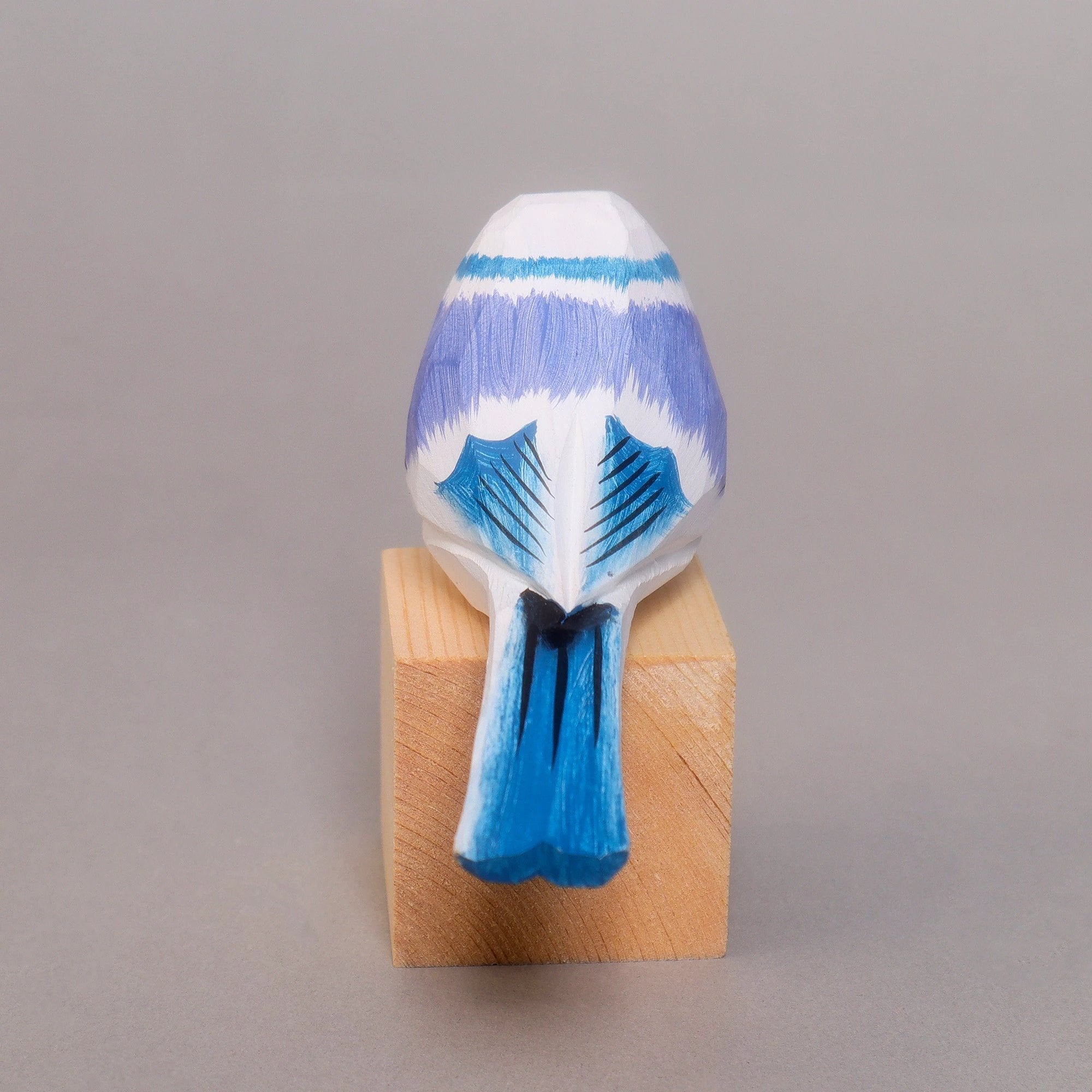 Hand-Carved Wooden Bird Figurine – White by Kitsville