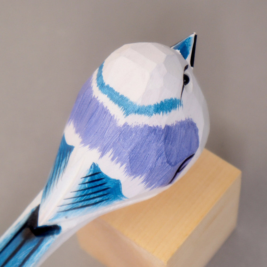 Hand-Carved Wooden Bird Figurine – White by Kitsville