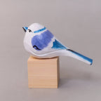 Hand-Carved Wooden Bird Figurine – White by Kitsville