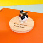 Hand-Carved Wooden Cats, Personalized Gift for Cat Lovers by Kitsville