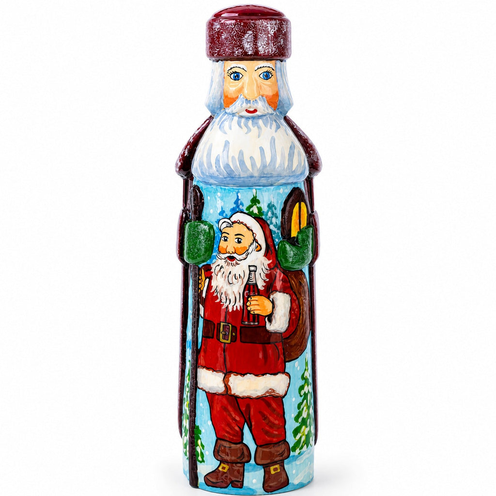 Hand Carved Wooden Santa 7.25 Inches Christmas Decor > Carved Wooden Santa La Vie Bien Hand Carved Wooden Santa 7.25 Inches