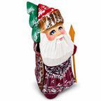 Hand Carved Wooden Santa Figurine 4.75 Inches Christmas Decor > Carved Wooden Santa La Vie Bien Hand Carved Wooden Santa Figurine 4.75 Inches