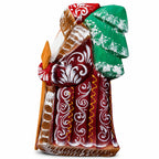 Hand Carved Wooden Santa Figurine 4.75 Inches Christmas Decor > Carved Wooden Santa La Vie Bien Hand Carved Wooden Santa Figurine 4.75 Inches