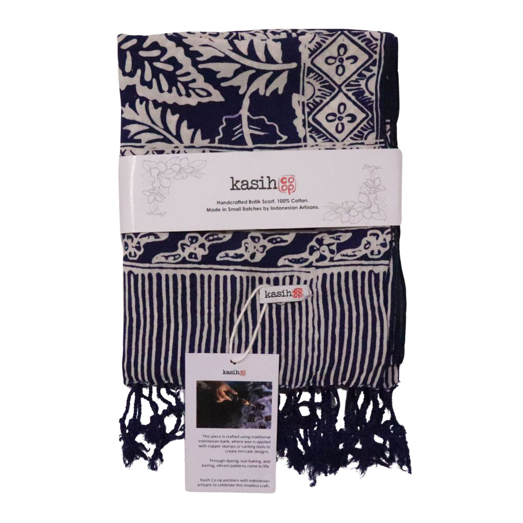 Hand Dyed Batik Scarf, 100% Cotton, Scarves, Bandana, Wrap , Blue Leaves Scarves La Vie Bien Hand Dyed Batik Scarf, 100% Cotton, Scarves, Bandana, Wrap , Blue Leaves