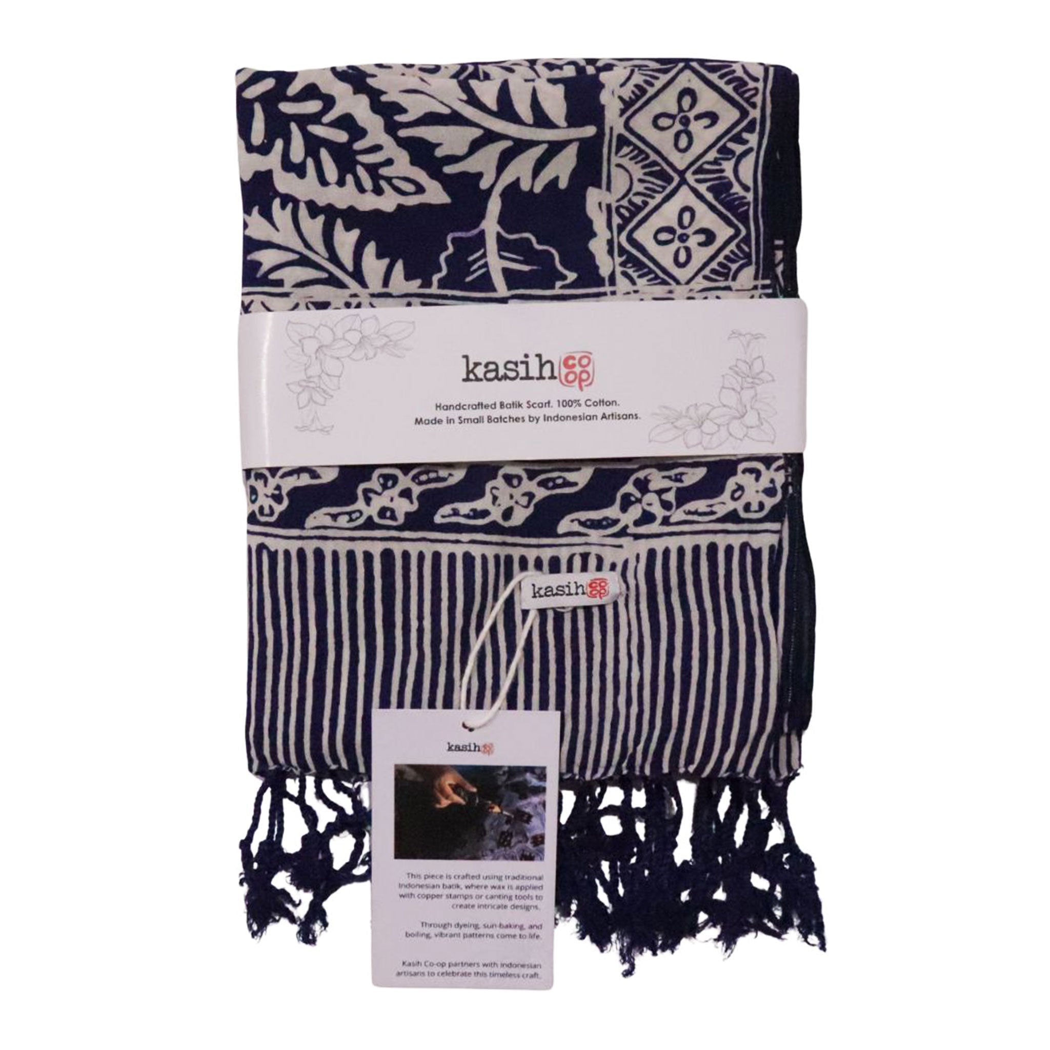 Hand Dyed Batik Scarf, 100% Cotton, Scarves, Bandana, Wrap , Blue Leaves Scarves La Vie Bien Hand Dyed Batik Scarf, 100% Cotton, Scarves, Bandana, Wrap , Blue Leaves