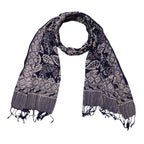 Hand Dyed Batik Scarf, 100% Cotton, Scarves, Bandana, Wrap , Blue Leaves Scarves La Vie Bien Hand Dyed Batik Scarf, 100% Cotton, Scarves, Bandana, Wrap , Blue Leaves