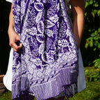 Hand Dyed Batik Scarf, 100% Cotton, Scarves, Bandana, Wrap , Blue Leaves Scarves La Vie Bien Hand Dyed Batik Scarf, 100% Cotton, Scarves, Bandana, Wrap , Blue Leaves