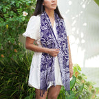 Hand Dyed Batik Scarf, 100% Cotton, Scarves, Bandana, Wrap , Blue Leaves Scarves La Vie Bien Hand Dyed Batik Scarf, 100% Cotton, Scarves, Bandana, Wrap , Blue Leaves