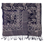 Hand Dyed Batik Scarf, 100% Cotton, Scarves, Bandana, Wrap , Blue Leaves Scarves La Vie Bien Hand Dyed Batik Scarf, 100% Cotton, Scarves, Bandana, Wrap , Blue Leaves