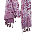 Hand Dyed Batik Scarf - Soft Cotton - Plum Haze, Purple Scarves La Vie Bien Hand Dyed Batik Scarf - Soft Cotton - Plum Haze, Purple