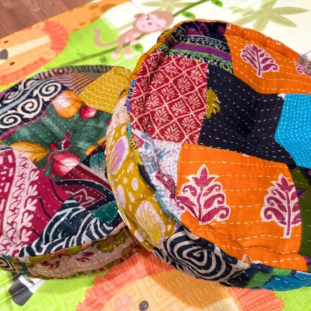 Hand Embroidered Floor Pouf Home Decor La Vie Bien Hand Embroidered Floor Pouf
