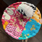 Hand Embroidered Floor Pouf Home Decor La Vie Bien Hand Embroidered Floor Pouf