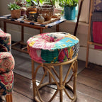 Hand Embroidered Floor Pouf Home Decor La Vie Bien Hand Embroidered Floor Pouf