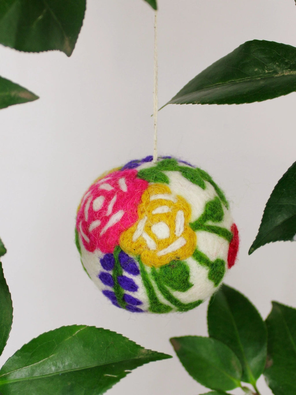 Hand Felted Wool Ball Ornament - Bouquet by Ash & Rose