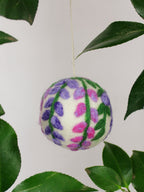 Hand Felted Wool Ball Ornament - Wisteria Bough ornament La Vie Bien Hand Felted Wool Ball Ornament - Wisteria Bough