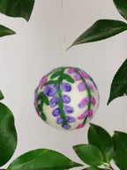 Hand Felted Wool Ball Ornament - Wisteria Bough by Ash & Rose