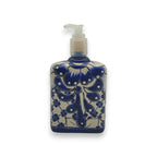 Hand-Painted Blue Talavera Soap Dispenser | Floral Ceramic Decor Talavera Soap Dispenser La Vie Bien Hand-Painted Blue Talavera Soap Dispenser | Floral Ceramic Decor