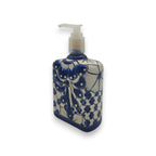 Hand-Painted Blue Talavera Soap Dispenser | Floral Ceramic Decor Talavera Soap Dispenser La Vie Bien Hand-Painted Blue Talavera Soap Dispenser | Floral Ceramic Decor