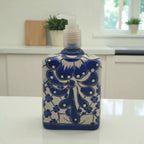 Hand-Painted Blue Talavera Soap Dispenser | Floral Ceramic Decor Talavera Soap Dispenser La Vie Bien Hand-Painted Blue Talavera Soap Dispenser | Floral Ceramic Decor