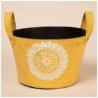 Hand Painted Folklore Recycled Rubber Planter Patio & Garden Accessories La Vie Bien Hand Painted Folklore Recycled Rubber Planter