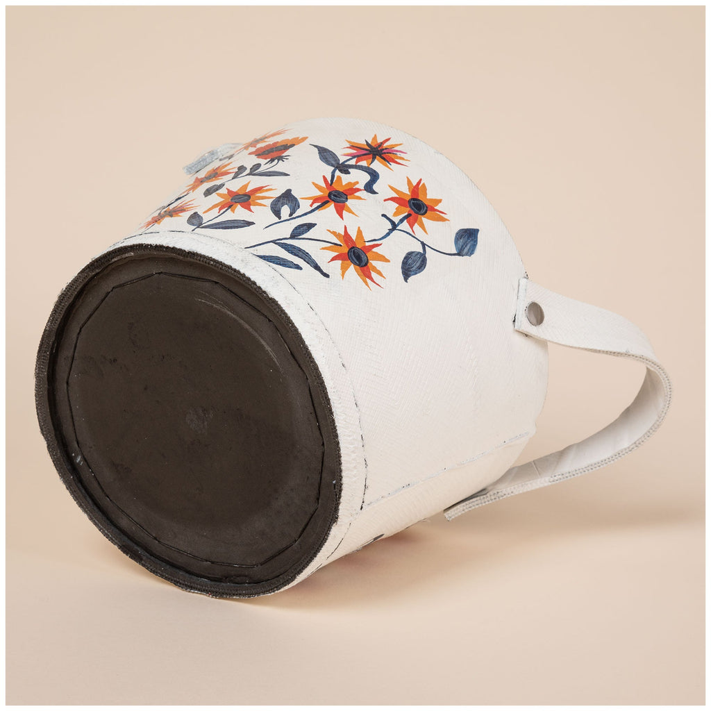 Hand Painted Folklore Recycled Rubber Planter Patio & Garden Accessories La Vie Bien Hand Painted Folklore Recycled Rubber Planter