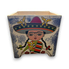 Hand - Painted Frida Kahlo Talavera Pot | Mexican Folk Art Planter Talavera Flower Pot La Vie Bien Hand - Painted Frida Kahlo Talavera Pot | Mexican Folk Art Planter