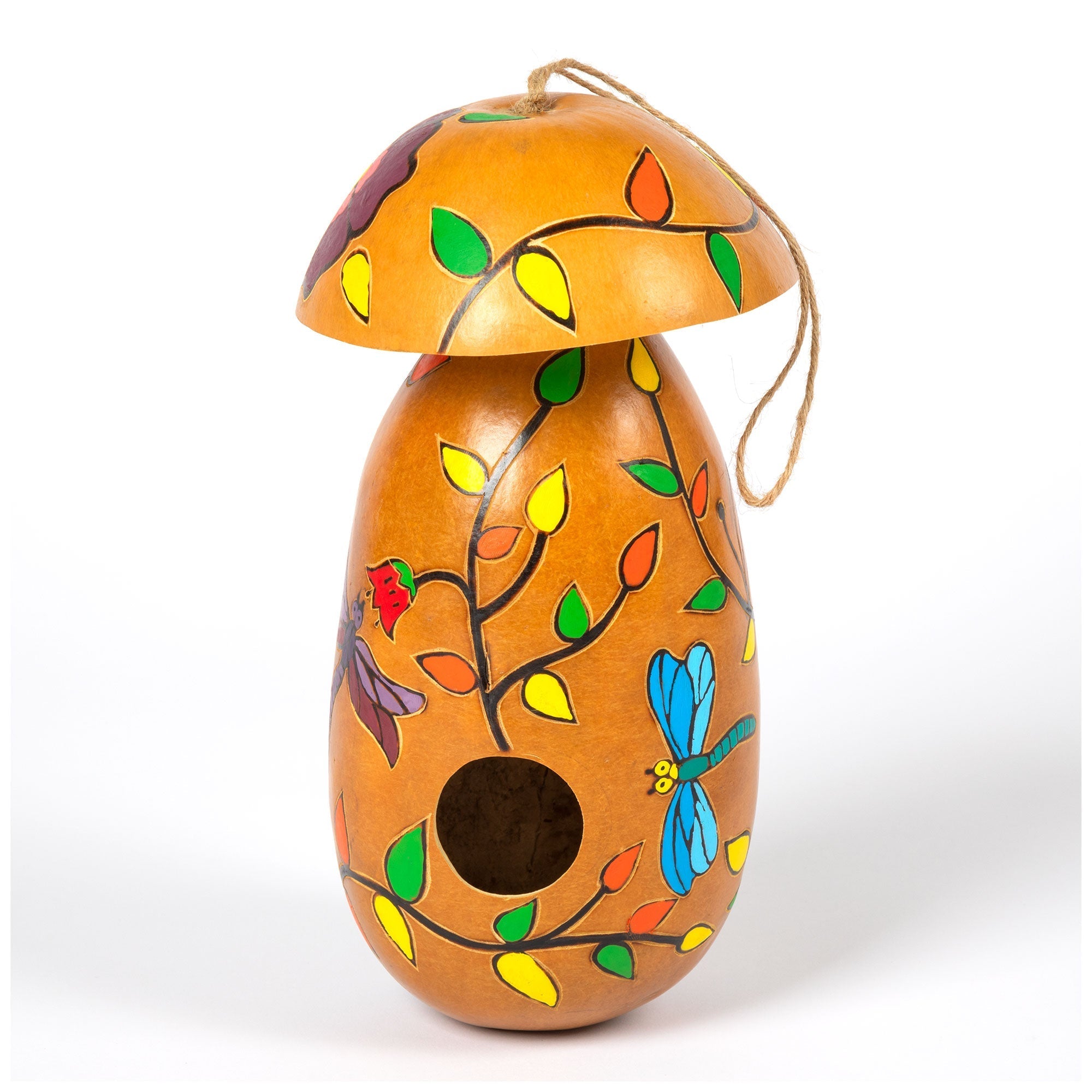 Hand Painted Gourd Birdhouse Backyard Habitat La Vie Bien Hand Painted Gourd Birdhouse