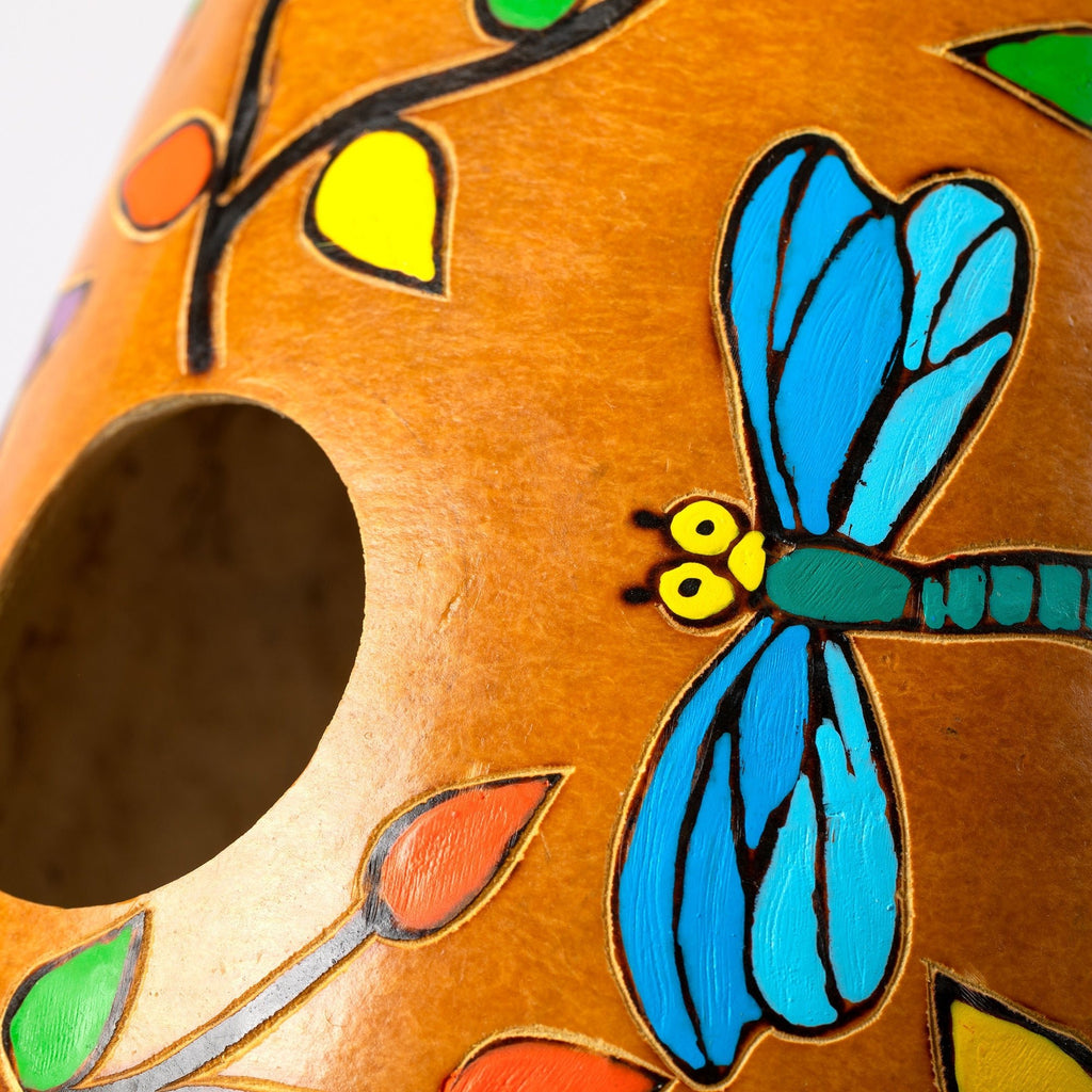 Hand Painted Gourd Birdhouse Backyard Habitat La Vie Bien Hand Painted Gourd Birdhouse