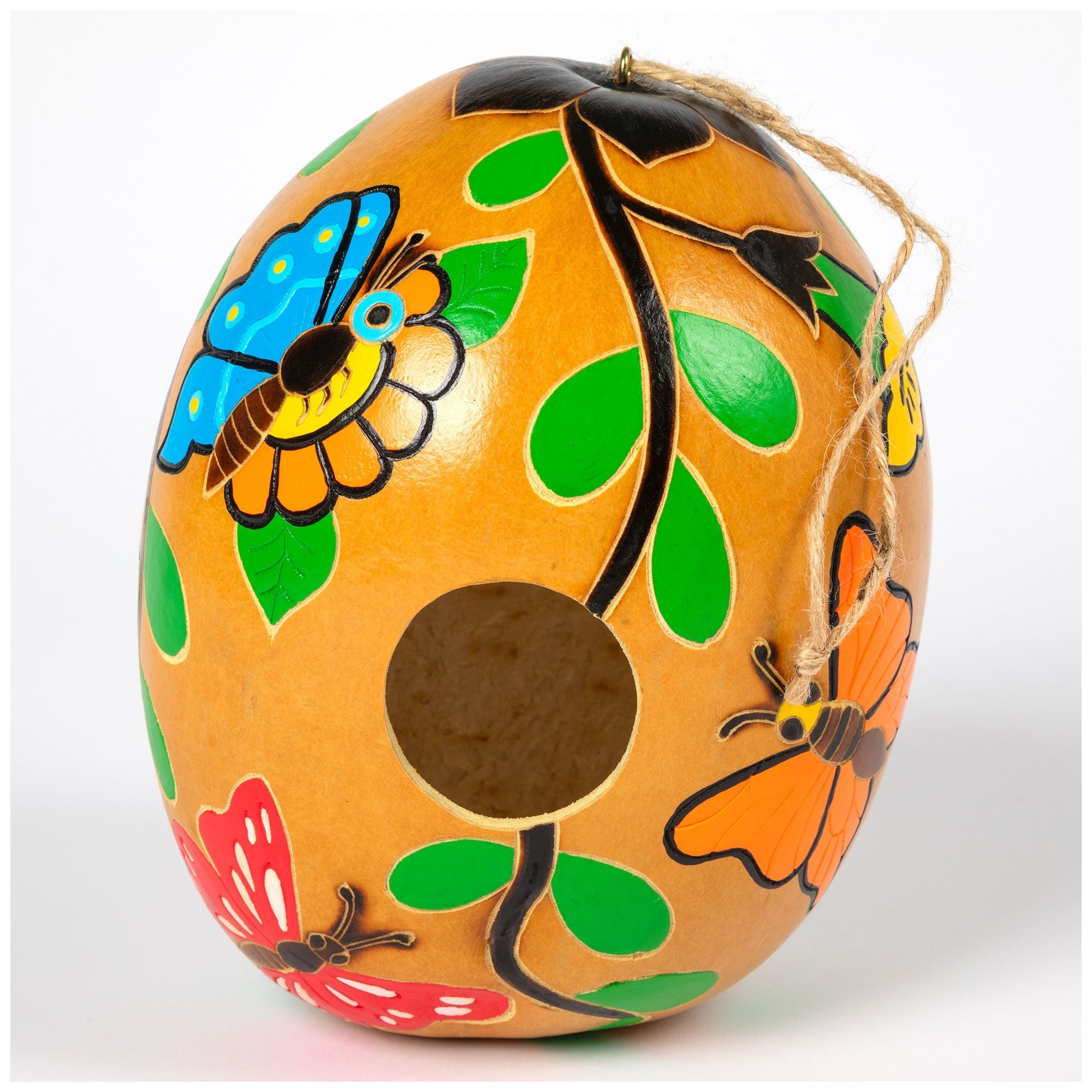 Hand Painted Gourd Birdhouse Backyard Habitat La Vie Bien Hand Painted Gourd Birdhouse