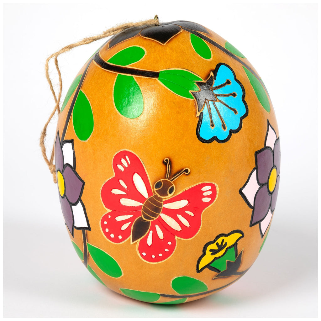 Hand Painted Gourd Birdhouse Backyard Habitat La Vie Bien Hand Painted Gourd Birdhouse
