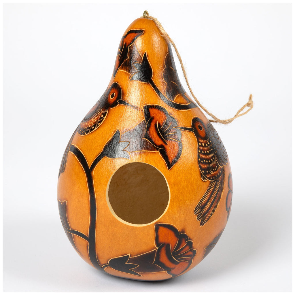 Hand Painted Gourd Birdhouse Backyard Habitat La Vie Bien Hand Painted Gourd Birdhouse