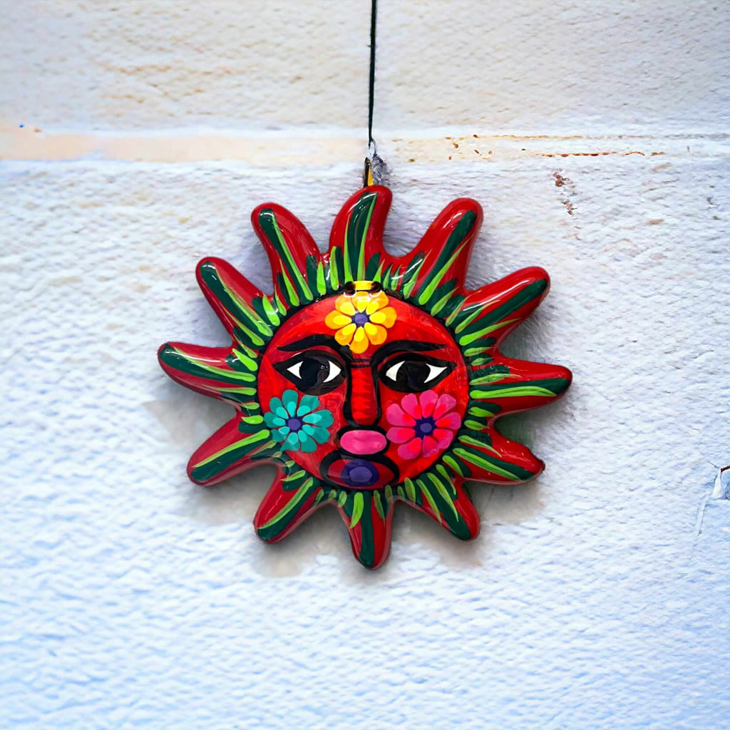 Hand - Painted Guerrero Sun Wall Art | Mexican Folk Decor Guerrero Wall Art La Vie Bien Hand - Painted Guerrero Sun Wall Art | Mexican Folk Decor