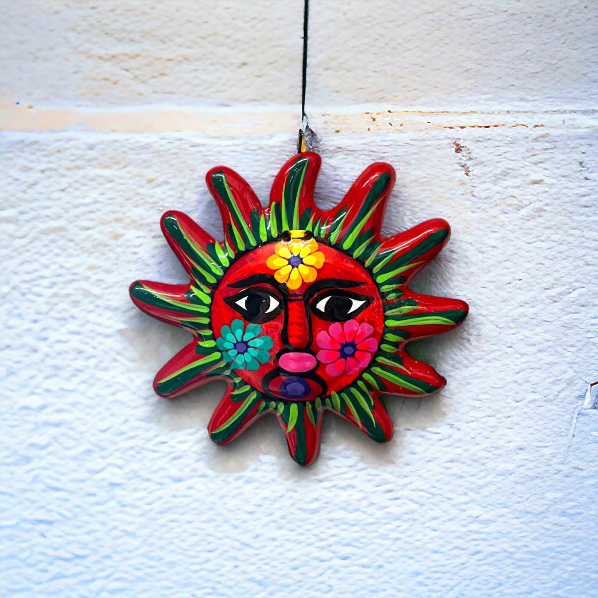 Hand - Painted Guerrero Sun Wall Art | Mexican Folk Decor Guerrero Wall Art La Vie Bien Hand - Painted Guerrero Sun Wall Art | Mexican Folk Decor