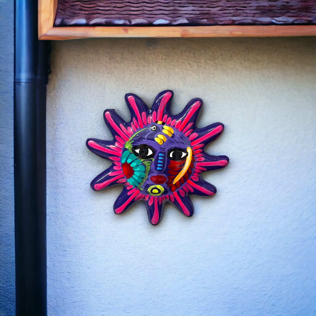 Hand-Painted Guerrero Sun Wall Art | Mexican Folk Decor Guerrero Wall Art La Vie Bien Hand-Painted Guerrero Sun Wall Art | Mexican Folk Decor