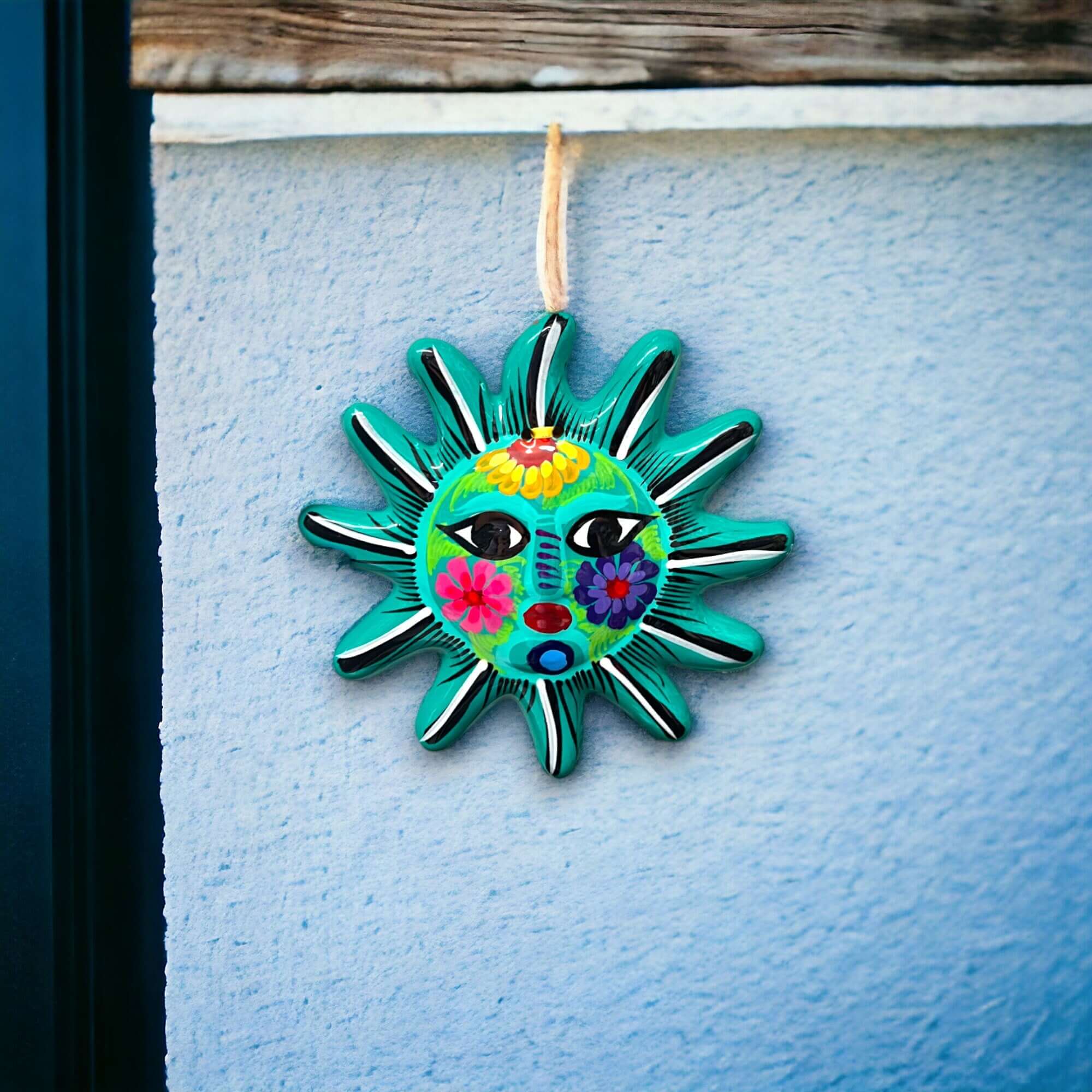 Hand - Painted Guerrero Sun Wall Art | Mexican Folk Decor Guerrero Wall Art La Vie Bien Hand - Painted Guerrero Sun Wall Art | Mexican Folk Decor