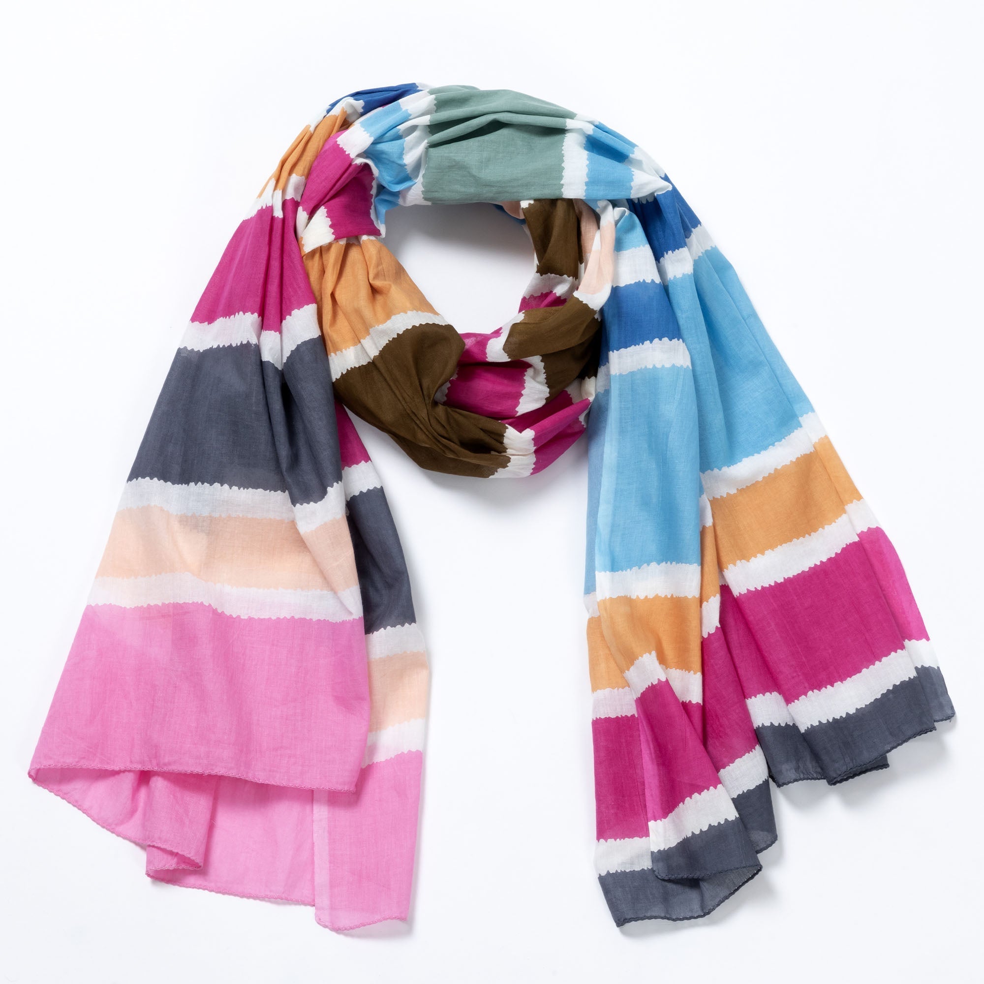 Hand-Painted Horizon Scarf Scarves & Bandanas La Vie Bien Hand-Painted Horizon Scarf