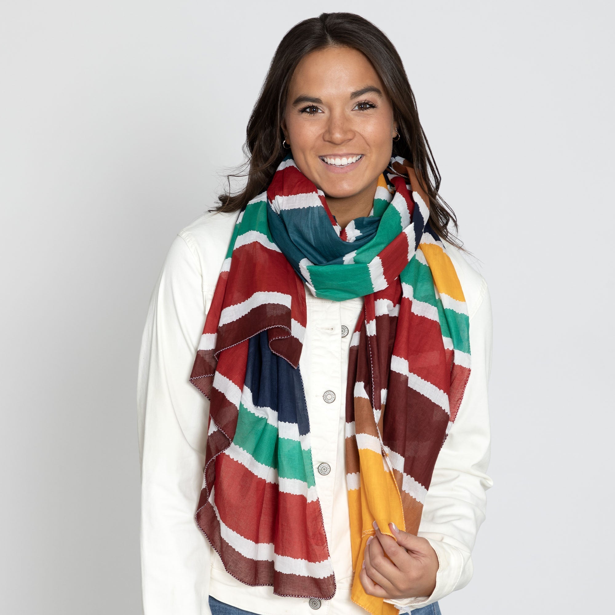 Hand-Painted Horizon Scarf Scarves & Bandanas La Vie Bien Hand-Painted Horizon Scarf