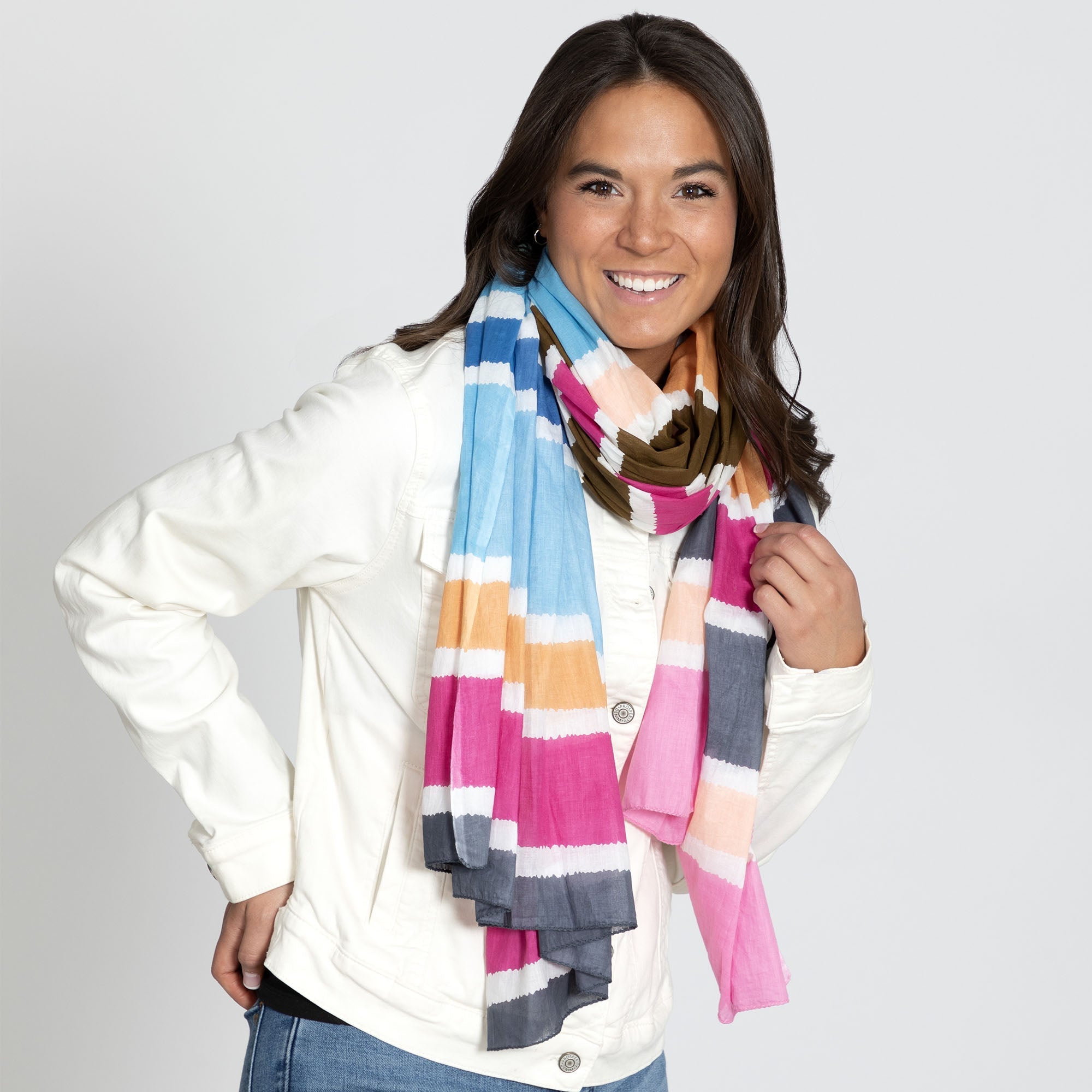 Hand-Painted Horizon Scarf Scarves & Bandanas La Vie Bien Hand-Painted Horizon Scarf