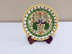Hand Painted Marble Decorative Plates - 9 Inches La Vie Bien Hand Painted Marble Decorative Plates - 9 Inches
