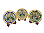 Hand Painted Marble Decorative Plates - 9 Inches La Vie Bien Hand Painted Marble Decorative Plates - 9 Inches