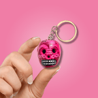 Hand - Painted Mini Sugar Skull Floral Keychain - Mexico Keychains La Vie Bien Hand - Painted Mini Sugar Skull Floral Keychain - Mexico