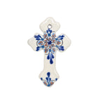 Hand - Painted Stoneware Cross Home La Vie Bien Hand - Painted Stoneware Cross